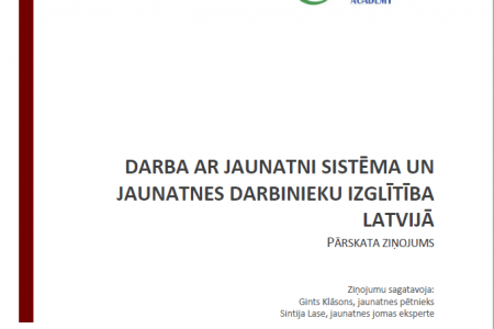 Pētījums "Darba ar jaunatni sistēma un jaunatnes darbinieku izglītība Latvijā"