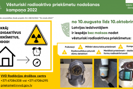 Nekrāj radioaktīvus priekšmetus - Valsts vides dienests aicina tos nodot bez maksas