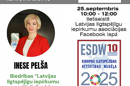 Tiešsaistes pasākums “Iepirkuma misija: Ilgtspējas izaicinājums"
