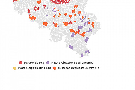 Vīrusam nav atvaļinājuma: arvien vairāk pašvaldību Beļģijā nosaka obligātu masku valkāšanu